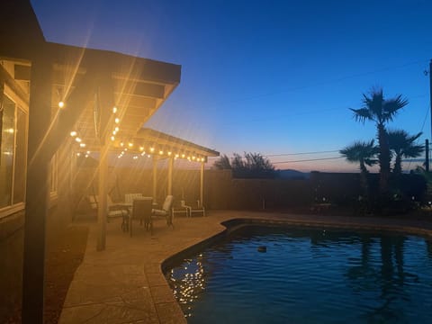 Outdoor pool, a heated pool