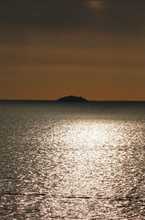 Sunset Over Newland Island off Polzeath