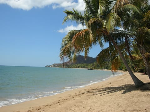 Beach nearby, sun loungers, beach towels