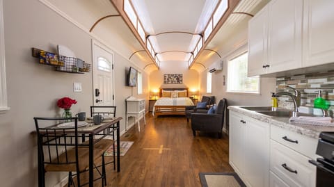 Roomy tiny home with everything you need to make a home away from home.