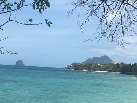 Beach nearby, sun loungers