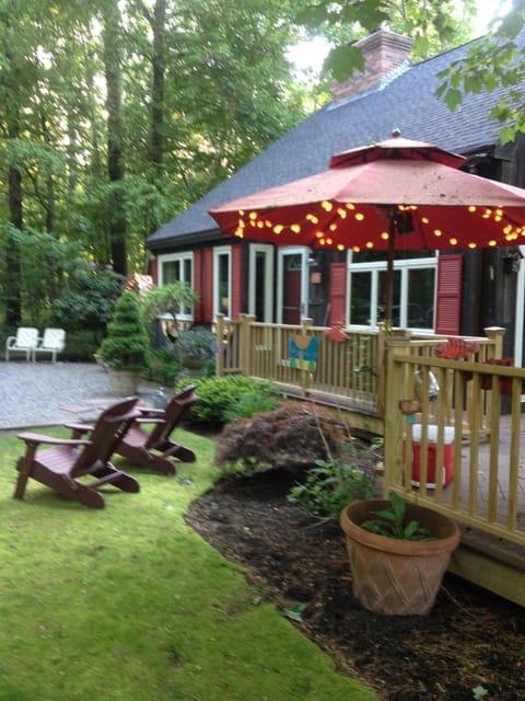 Front of house and deck