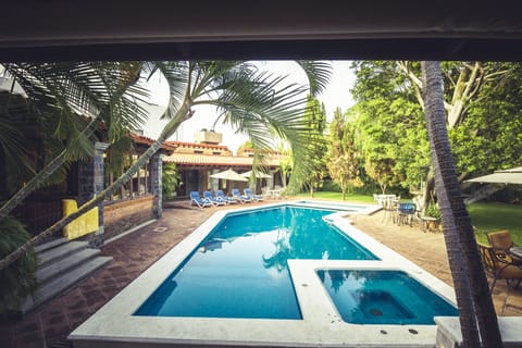 Pool view from the cabaña