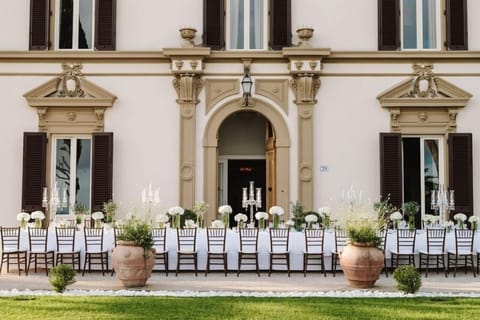 Outdoor banquet area