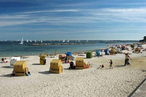 Beach nearby, sun loungers