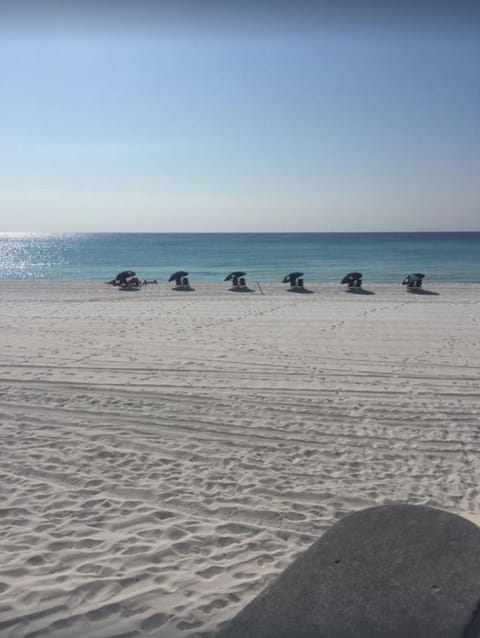 Beach nearby, sun loungers