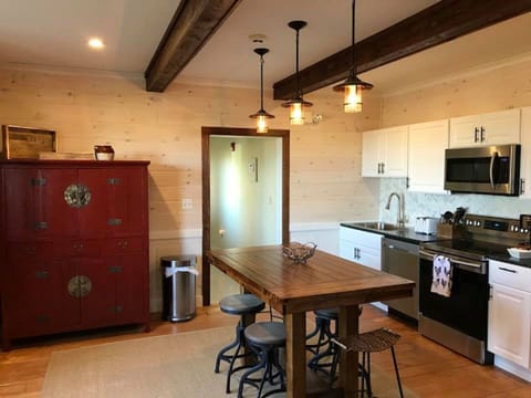 Nicely stocked kitchen