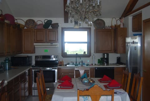 kitchen and dining area