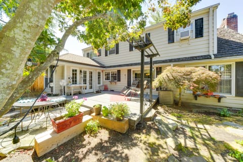 View of the deck off of the sunroom