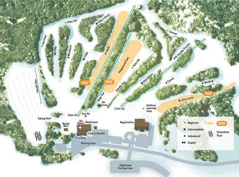 Ski and Snow Tubing Trail Map