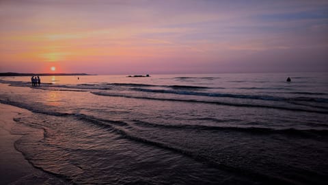 Beach nearby, sun loungers