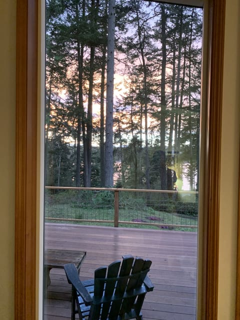 Sunset on Mud Bay from living room window