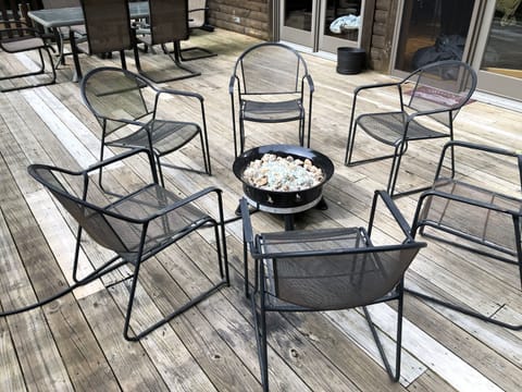 sitting area on deck