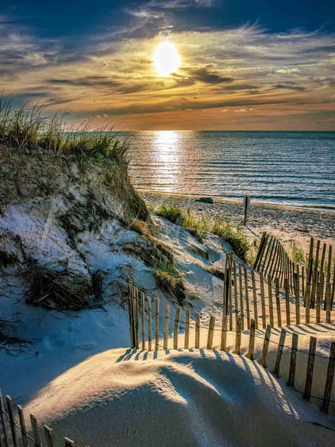 Beach nearby, sun loungers