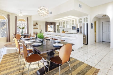 Open kitchen and dining