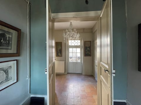 Front hall leading to back hall