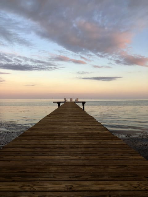 On the beach, sun loungers, beach towels