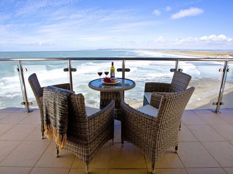 Furnished balcony with sea views | Sunset Bay - Horizon View, Westward Ho!