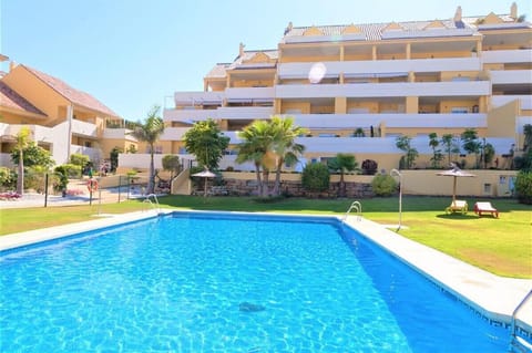 One of the two swimming pools available in this community