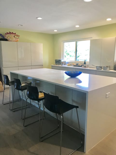 New kitchen! 9' island with bar stools