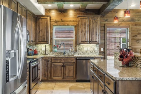 Large fully equipped kitchen