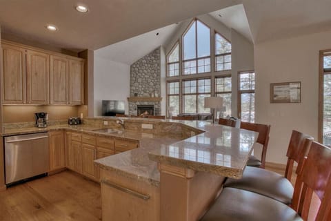 All granite counter tops and everything you need to make a home cooked meal