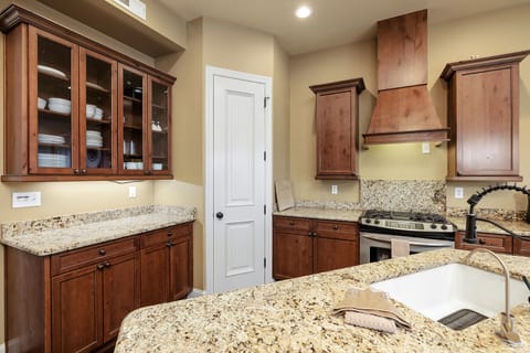 Kitchen - well equipped with large center island.