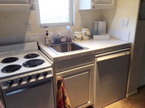 New stove with working kitchenette.