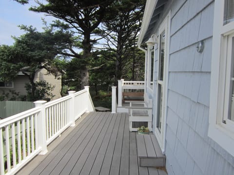 Wrap around deck on 50% of the house. West side and North side.