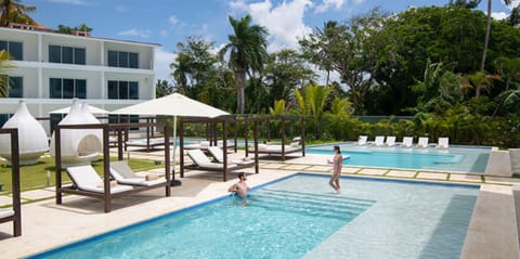 Outdoor pool, a rooftop pool