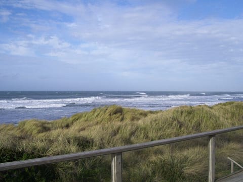 VIEW FROM THE DECK TO THE NORTHWEST SUMMER HIGH TIDE