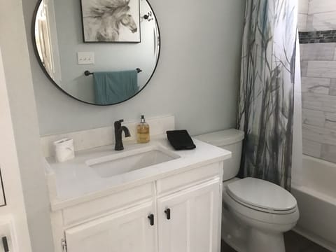 All new bathroom quartz, tile and flooring! 