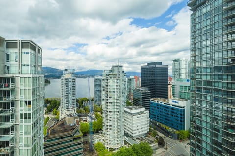 Enjoy stunning views of the Burrard Inlet and North Shore Mountains