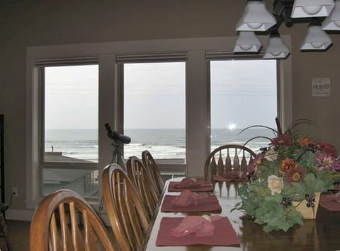 Just imagine watching the waves and the sunset from our Ocean view dining table!