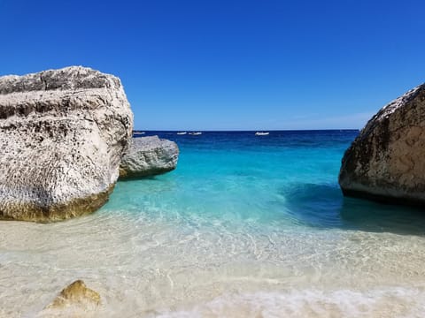 Beach nearby, sun loungers