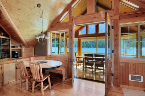 Sun porch frames your experience as you dine with the best views available.