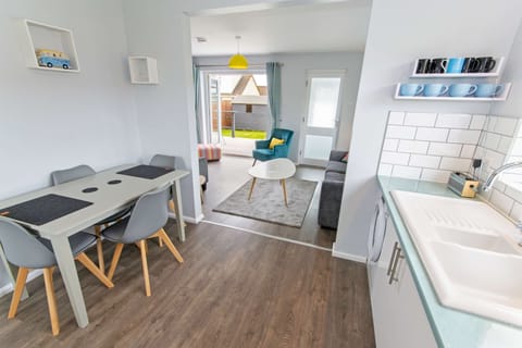 Open plan living with patio doors to the terrace