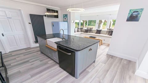 Delightful open plan kitchen for cooking family meals and entertaining