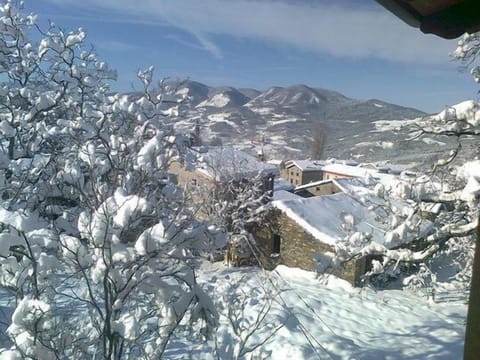 Snow in the village of castelletto