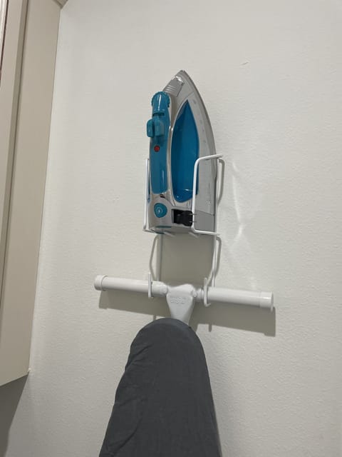 Ironing board and Iron provided