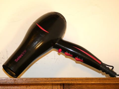 Hairdryer in the bathroom