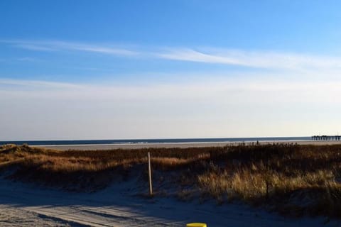 Beach nearby, sun loungers