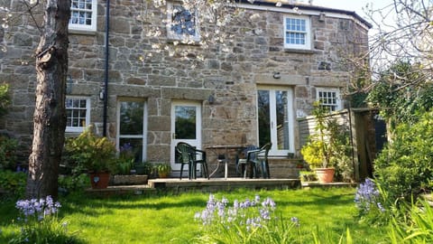 House from garden, spring.