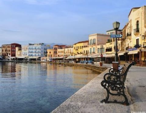 The Venetian harbor in Hania old town.