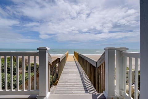 On the beach, sun loungers, beach towels