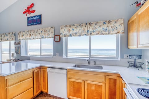 Kitchen Sink with Ocean Views