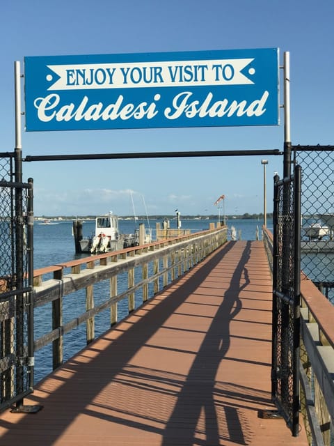 About a mile to Caladesi Island.