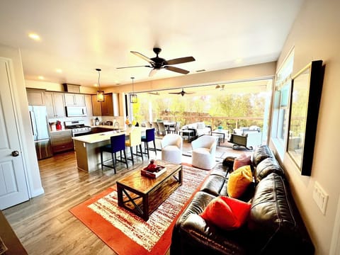 Living room, opens to the deck