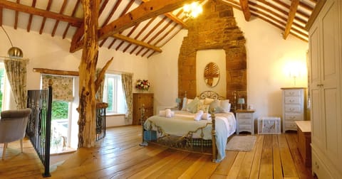 This magical romantic bedroom occupies the whole first floor