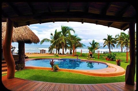 Relaxing at the deck.